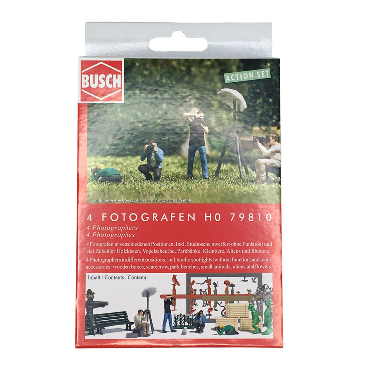 4 photographes - BUSCH 79810 - HO 1/87