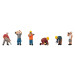 6 ouvriers de chantier - FALLER 155612 - N 1/160