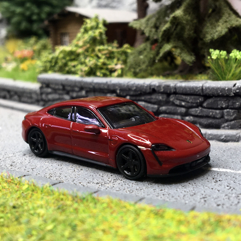 Porsche Taycan Turbo S, Rouge - Minichamps 870068404 - HO 1/87