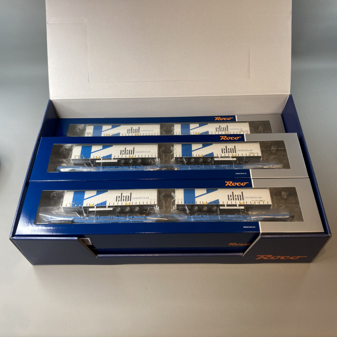 5 wagons poche articulé T3000e "Transport Ekol", Eurowagon, Ep VI - ROCO 6600019 - HO 1/87
