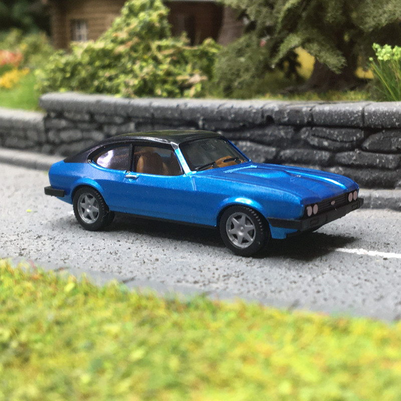Ford Capri II, Bleu - Herpa 430807-002 - HO 1/87
