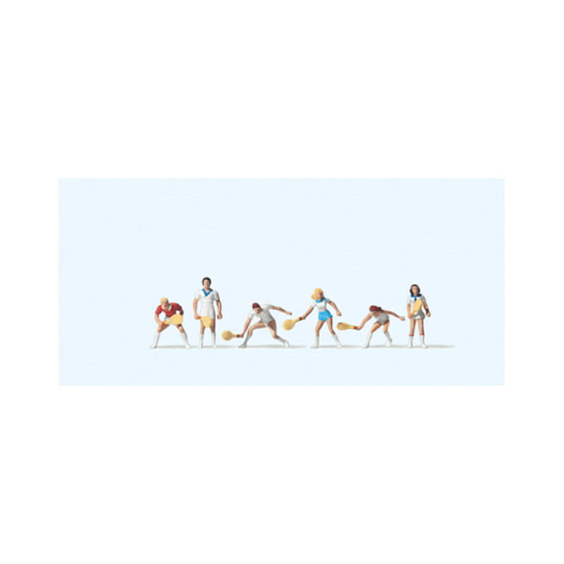 Joueurs de tennis (x6) - PREISER 79041 - N 1/160