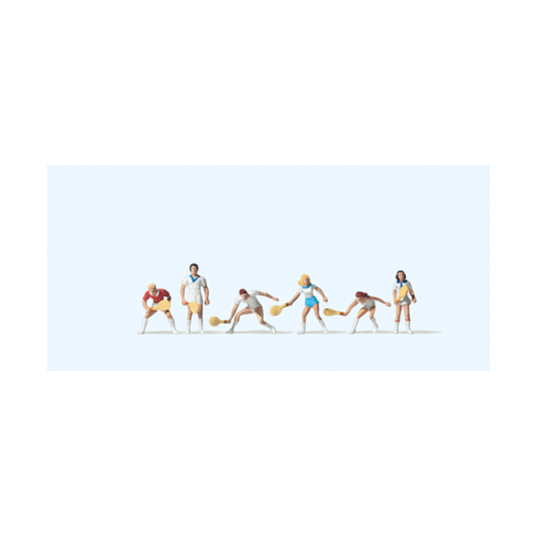 Joueurs de tennis (x6) - PREISER 79041 - N 1/160