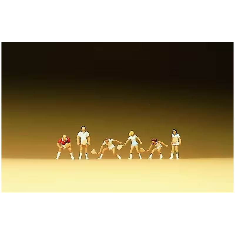 Joueurs de tennis (x6) - PREISER 79041 - N 1/160