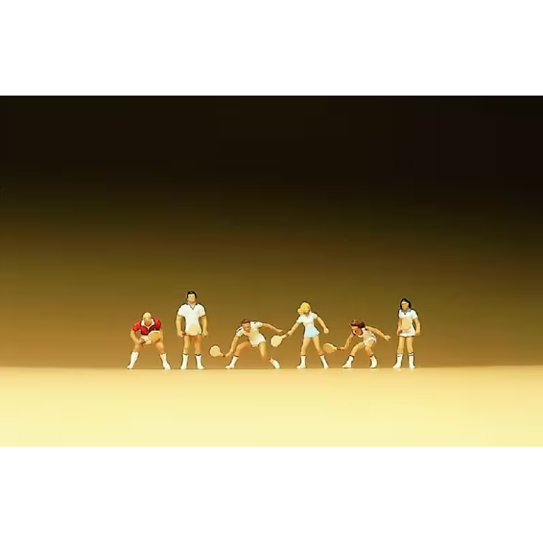 Joueurs de tennis (x6) - PREISER 79041 - N 1/160