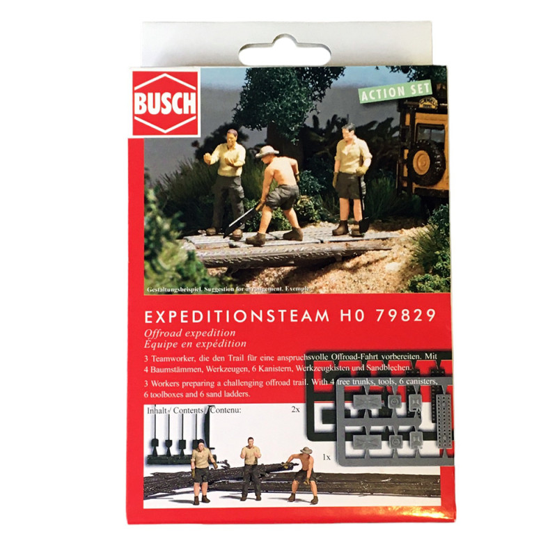 Equipe en expédition - BUSCH 79829 - HO 1/87