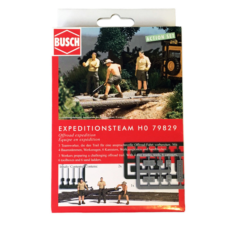 Equipe en expédition - BUSCH 79829 - HO 1/87