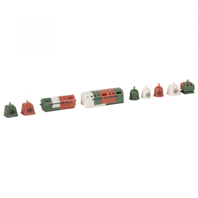 Kit de conteneurs de tri, Epoque IV - Faller 272567 - N 1/160