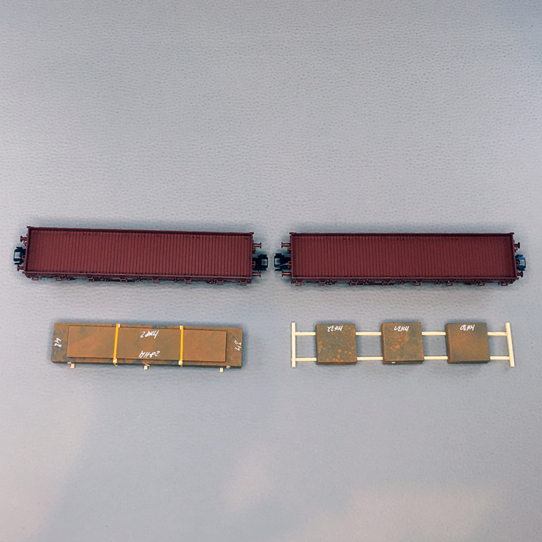 2 Wagons à ranchersKbs, SNCB, Ep IV - MARKLIN 46932 - HO 1/87