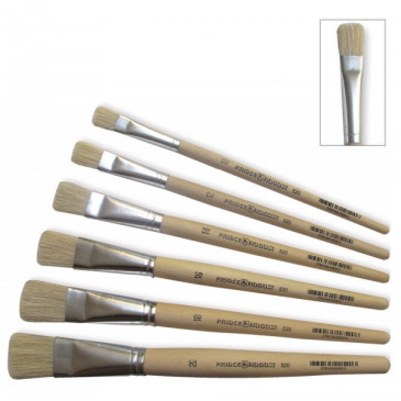 Brosse plate soie de porc N°10, 10-520 - PRINCE AUGUST