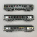 3 voitures Romilly, A5B4tz + B9 1/2tz + B7Dt, avec éclairage, SNCF,  Ep IV - EPM E413305 - HO 1/87
