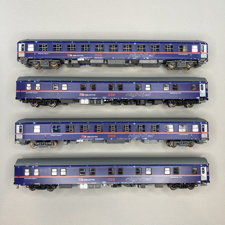 Rame de 8 voitures "Nightjet", Amsterdam - Zürich, ÖBB / SBB,  Ep VI - LSMODELS MW2302 DC - HO 1/87