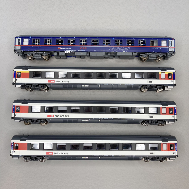 Rame de 8 voitures "Nightjet", Amsterdam - Zürich, ÖBB / SBB,  Ep VI - LSMODELS MW2302 DC - HO 1/87