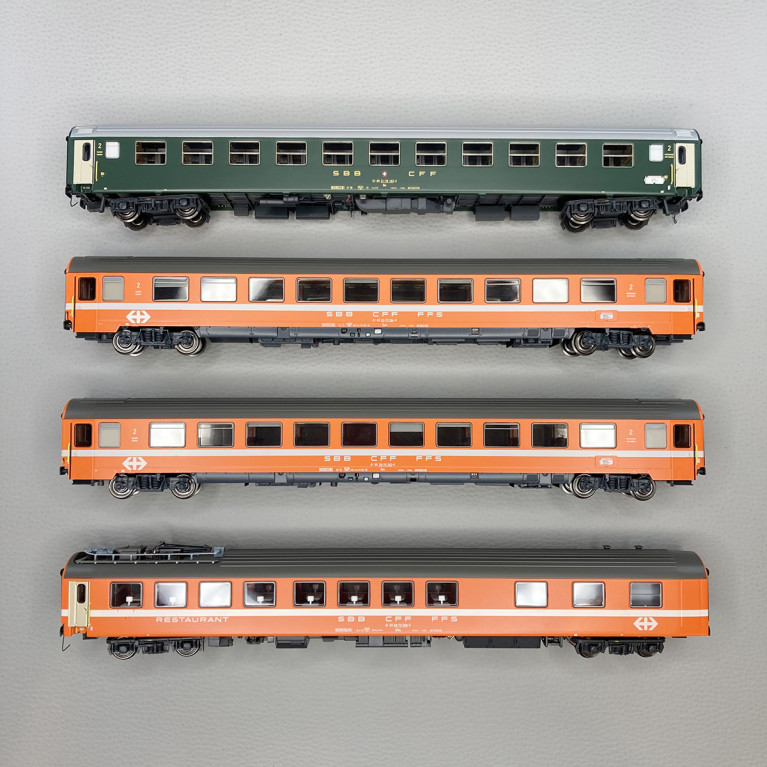 Rame de 7 voitures EC96 "Gottfried Keller", München - Zürich (1993), SBB CFF,  Ep V - LSMODELS MW2105 - HO 1/87
