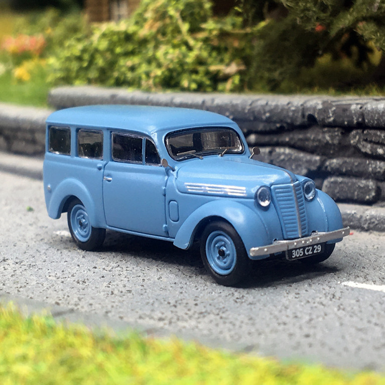 Renault Juvaquatre Familliale Vitré, Bleu Céladon - REE CB-176 - HO 1/87