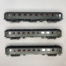 3 voitures OCEM, 2 x RA 2CL + PL 1CL, marquage 1950, châssis toit noir, SNCF,  Ep IIIb - LSMODELS 40929 - HO 1/87