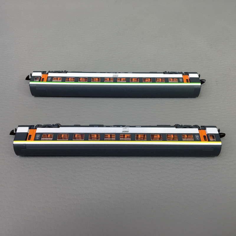 Set de 2 voitures voyageurs corail VTU, SNCF, 1ère + 2nd classe, Ep IV - AZAR MODELS V01-ORP1 - Z 1/220