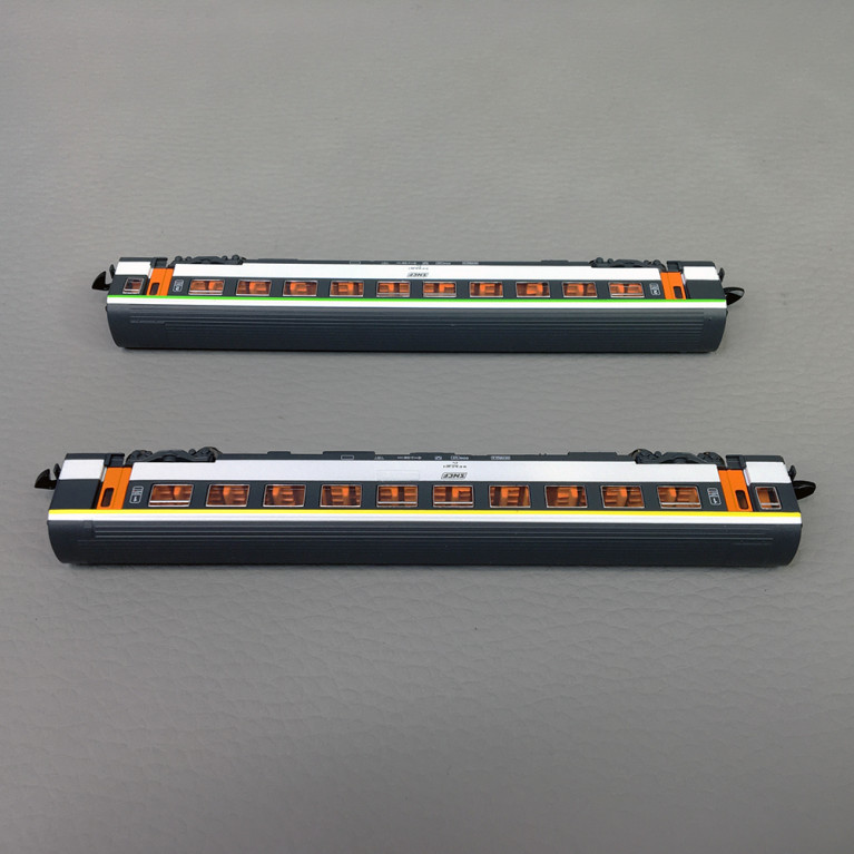 Set de 2 voitures voyageurs corail VTU, SNCF, 1ère + 2nd classe, Ep IV - AZAR MODELS V01-ORP1 - Z 1/220
