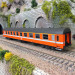 Voiture I4 B9 ex.A9 Orange, époque IV/V SNCB - LSMODELS 42 183 - HO 1/87