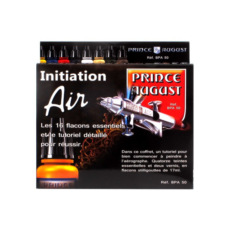 Coffret aéro d'initiation + 16 teintes - Prince August BPA 50