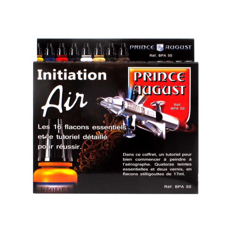 Coffret aéro d'initiation + 16 teintes - Prince August BPA 50
