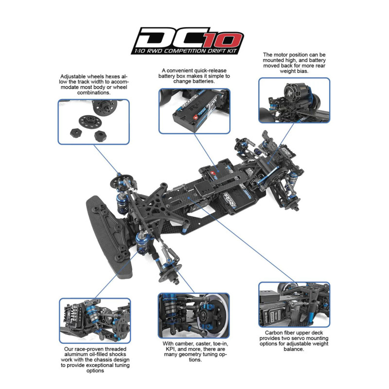 Suoumwa Châssis de Course pour Voiture RC Drift à Bricoler pour Voiture RC Mini 1/10, Kit de Châssis pour Voiture RC Version Kit de Voiture de Dérive Suoumwa Châssis de Course pour Voiture RC Drift à Bricoler pour Voiture RC Mini 1/10, Kit de Châssis pour Voiture RC Version Kit de Voiture de Dérive
