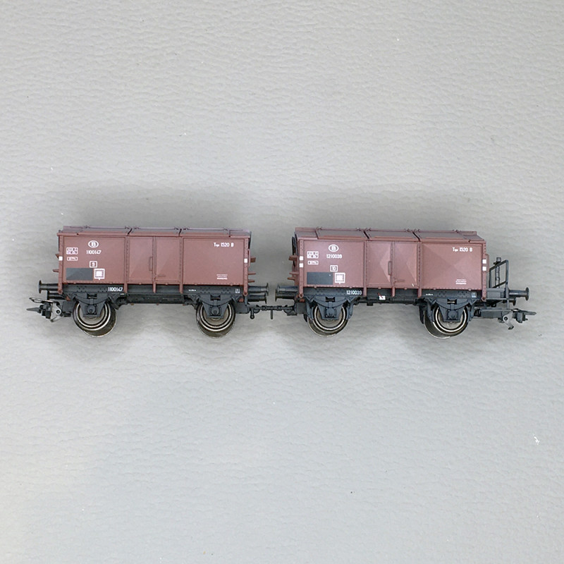 Paire de wagons à couvercles rabattables Ep. III - Marklin 46018 - HO 1/87