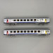 2 voitures "TER Bourgogne" VTu B10tux, 2CL, logo Carmillon, SNCF, avec éclairage,  Ep VI - LSMODELS 41216 - HO 1/87