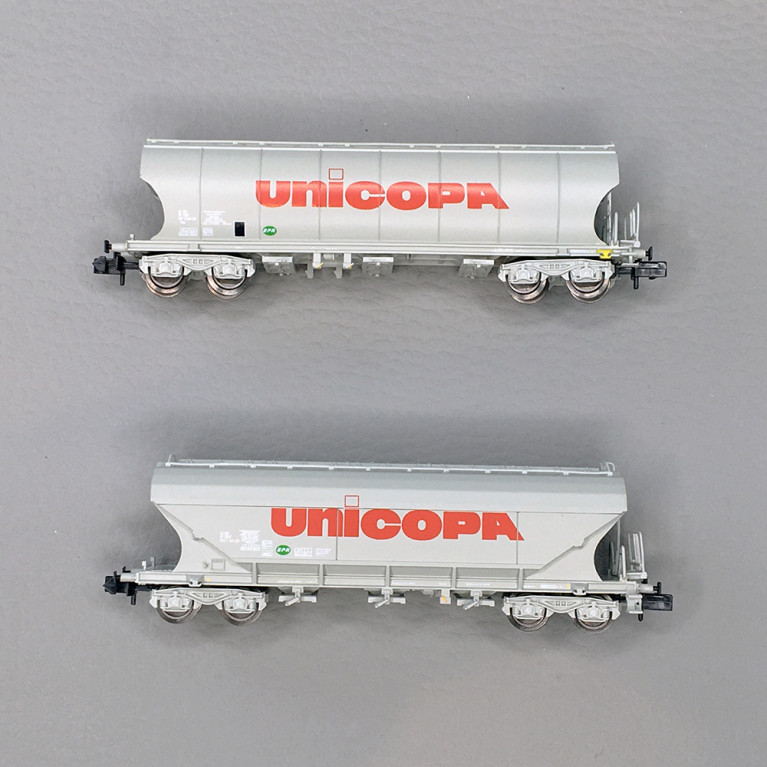 Coffret 2 wagons SNCF silo à parois lisses et rondes livrée "UNICOPA", Ep. IV - Arnold HN6440 - N 1/160