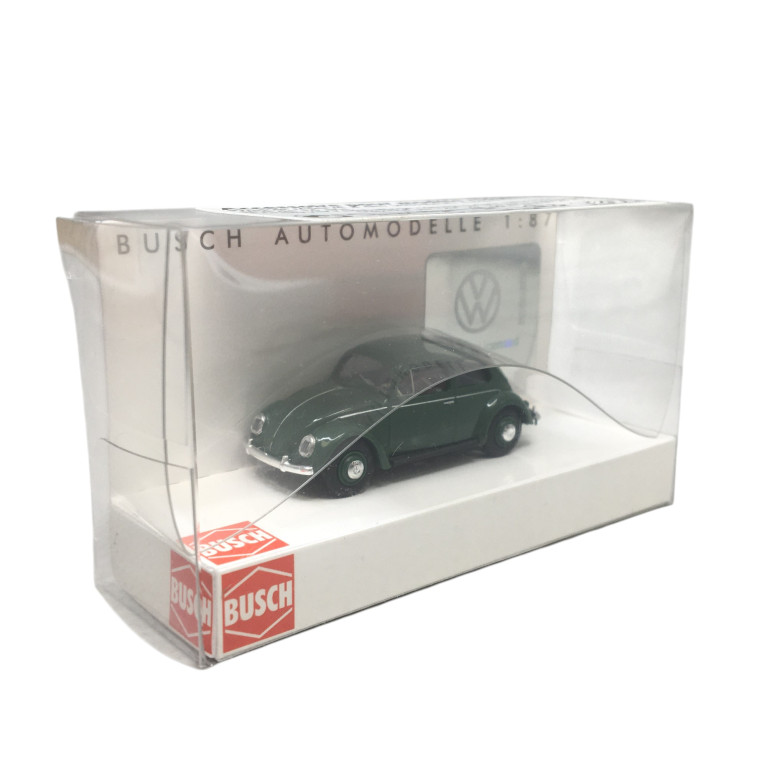 VW Coccinelle avec vitre ovale, Vert foncé - BUSCH 52990 - HO 1/87