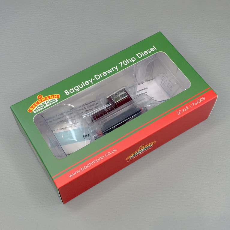 Locomotive diesel à voie étroite Baguley Drewry 70 chevaux, Rouge - Bachmann 392027 - HOe 1/76, 009