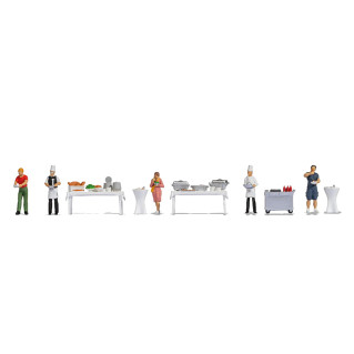Set de 4 figurines + accessoires thème Camping-HO 1/87-NOCH 16201