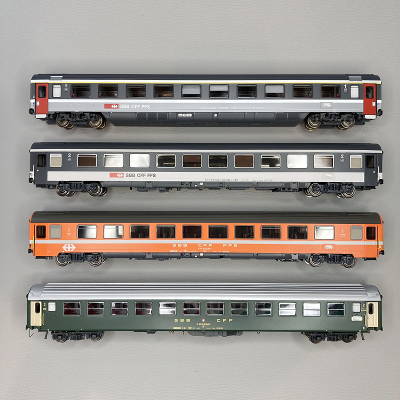 Rame de 8 voitures "EC96 Iris", Coire - Bruxelle, SBB CFF FFS / SNCB,  Ep V - LSMODELS MW2103 - HO 1/87