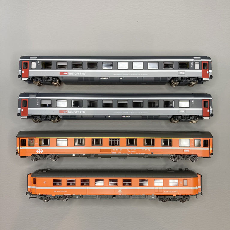 Rame de 8 voitures "EC96 Iris", Coire - Bruxelle, SBB CFF FFS / SNCB,  Ep V - LSMODELS MW2103 - HO 1/87