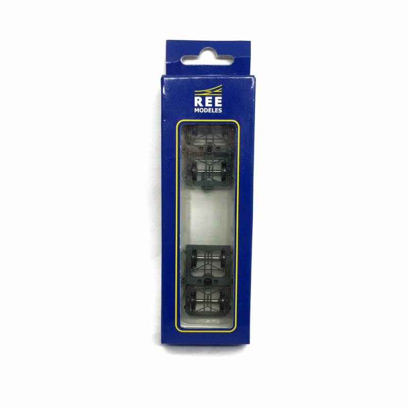 2 bogies Y24 gris ardoise  Sncf -HO-1/87-REE XB-105-CE-01