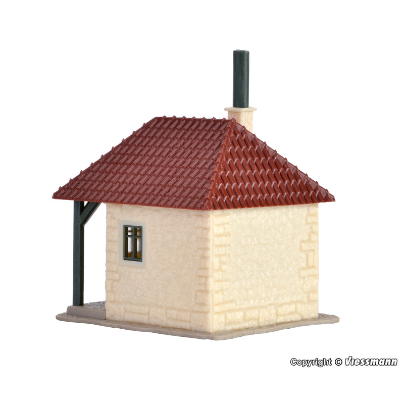 Petite maison vigneronne de travail avec charrette à main - VOLLMER 45129 - HO 1/87