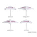 4 parasols pour terrasse ou restaurant - VOLLMER 45138  - HO 1/87