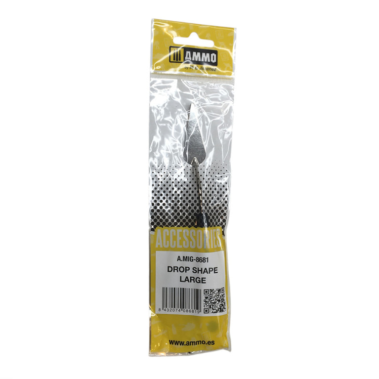 Grand couteau à palette forme goutte en acier inoxydable - Ammo 8681