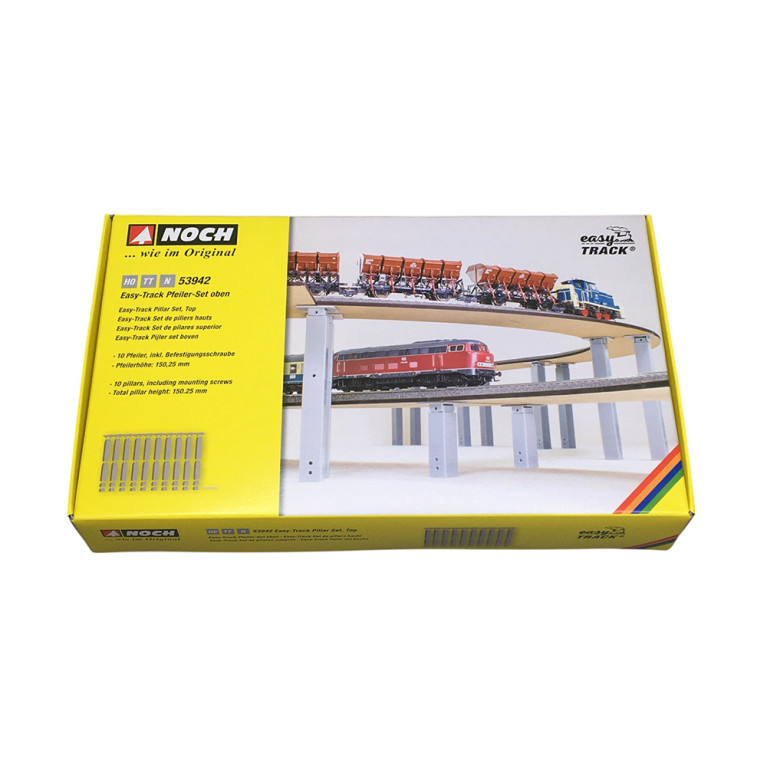 10 Piliers easy TRACK, haut 150.25 mm - Noch 53942 - HO 1/87 - N 1/160