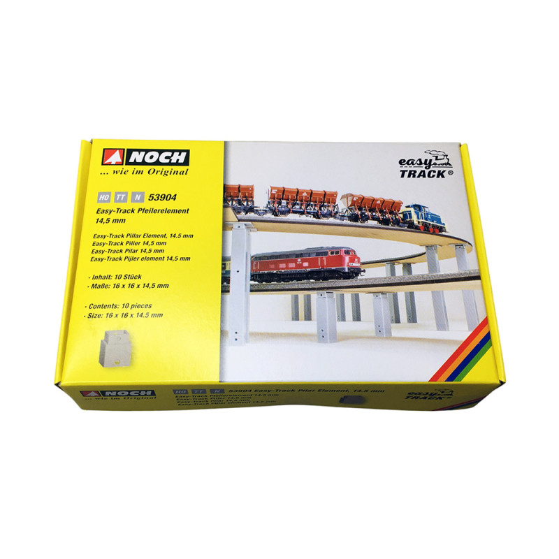 Lot De 10 Piliers Easy TRACK Noch 14.5mm - Réf. 53904 - Pour Maquettes HO (1/87) Et N (1/160) - Neuf