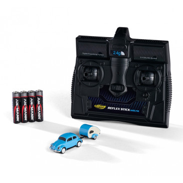 VW Beetle w. trailer 2.4G 100% RTR - Carson 500504148 - 1/87
