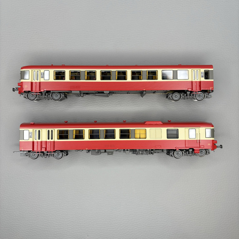 Autorail EAD X4696 + XR8693, toit rouge, Longueau, Sncf, Ep. V - LSMODELS 10063 - HO 1/87