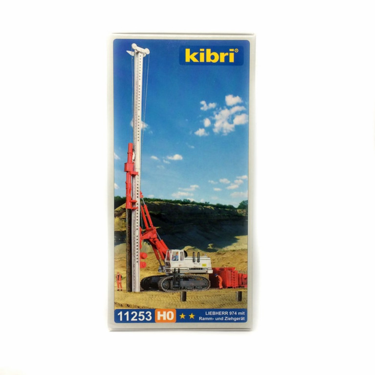 Pelle Liebherr 974 avec rampe de forage   -HO-1/87-KIBRI 11253