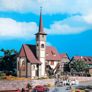 Eglise de village maquette à monter -HO-1/87-VOLLMER 43769