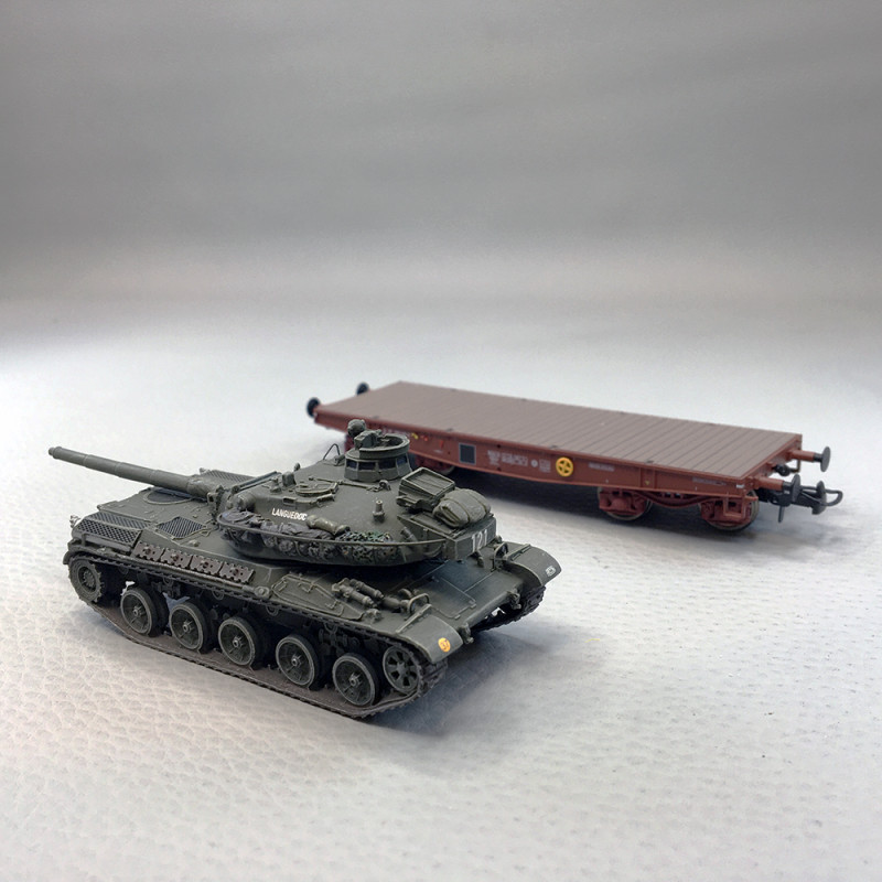 Wagon Porte-char REE SNCF + AMX 30 AUSTERLITZ 1DB 1RC - Échelle HO (1:87) - Neuf