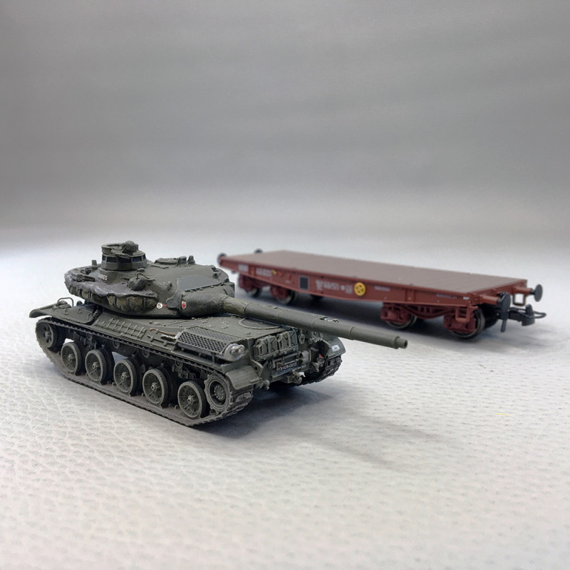 Wagon Porte-char SNCF Ep.IV + Char AMX 30 "FLANDRES" - REE MODELES WBA029 - HO 1/87
