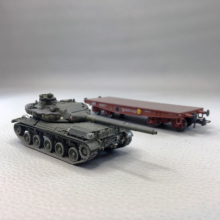 Wagon Porte-char SNCF Ep.IV + Char AMX 30 "FLANDRES" - REE MODELES WBA029 - HO 1/87