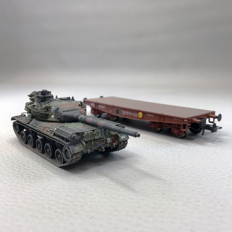 REE WBA-034 - Wagon Porte-Char SNCF + AMX 30 AUSTERLITZ 1DB 1RC