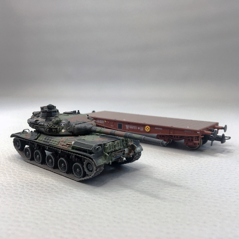 Wagon REE WBA-036 Porte-Char SNCF Avec AMX 30 ULM - Échelle HO (1:87)