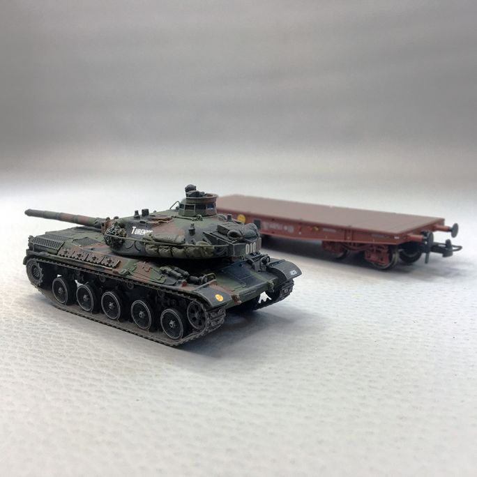 Wagon Porte-char SNCF Ep.V + Char AMX 30 "TURENNE" - REE MODELES WBA033 - HO 1/87